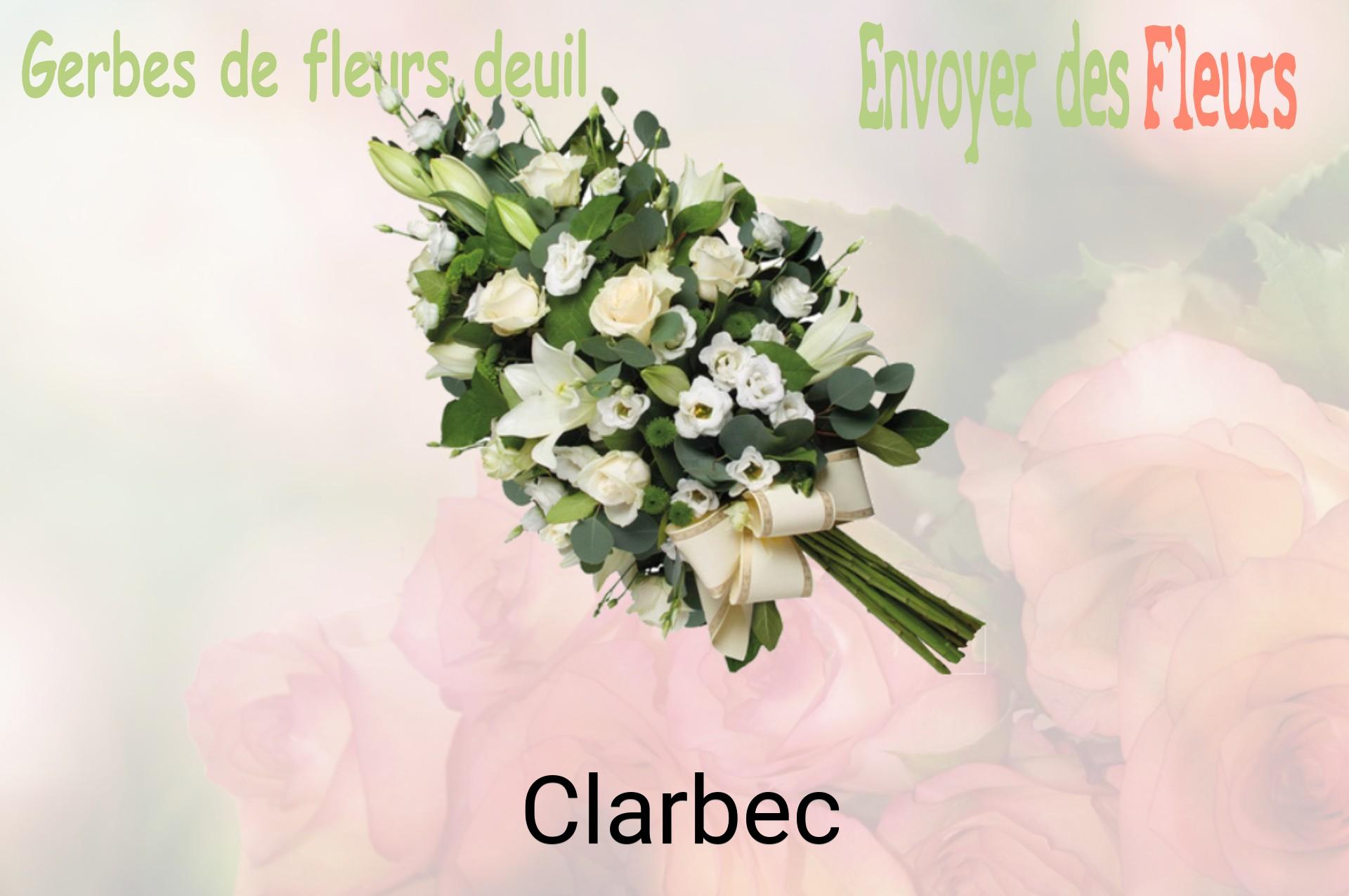 Gerbe de fleurs de deuil livrée à Clarbec